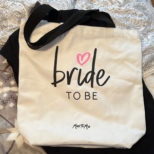 Bride to be canvas bag